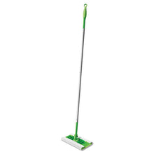 Load image into Gallery viewer, Sweeper Mop, 10 X 4.8 White Cloth Head, 46&quot; Green-silver Aluminum-plastic Handle, 3-carton
