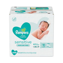Load image into Gallery viewer, Sensitive Baby Wipes, White, Cotton, Unscented, 64-pouch, 7 Pouches-carton
