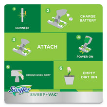 Load image into Gallery viewer, Sweep + Vac Starter Kit With 8 Dry Cloths, 10&quot; Cleaning Path, Green-silver
