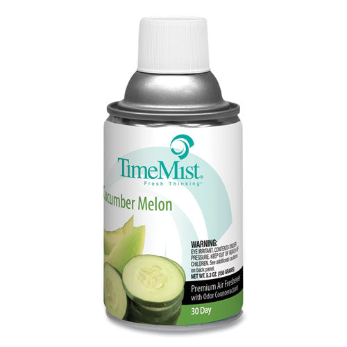 Premium Metered Air Freshener Refill, Cucumber Melon, 5.3 Oz Aerosol Spray, 12-carton
