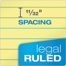 Load image into Gallery viewer, &quot;the Legal Pad&quot; Perforated Pads, Wide-legal Rule, 8.5 X 11, Canary, 50 Sheets, 3-pack
