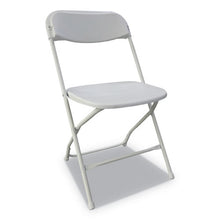 Load image into Gallery viewer, Economy Resin Folding Chair, Supports Up To 225 Lb, White, 4-carton
