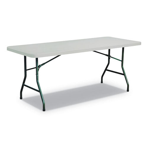 Rectangular Plastic Folding Table, 72w X 29 5-8d X 29 1-4h, Gray