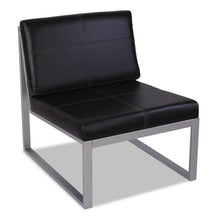 Load image into Gallery viewer, Alera Ispara Series Armless Chair, 26.38&quot; X 31.13&quot; X 30&quot;, Black Seat-black Back, Silver Base

