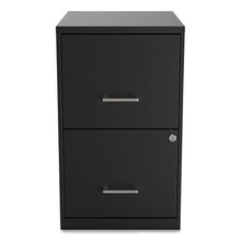 Load image into Gallery viewer, Soho Vertical File Cabinet, 2 Drawers: File-file, Letter, Black, 14&quot; X 18&quot; X 24.1&quot;
