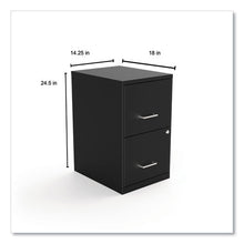 Load image into Gallery viewer, Soho Vertical File Cabinet, 2 Drawers: File-file, Letter, Black, 14&quot; X 18&quot; X 24.1&quot;
