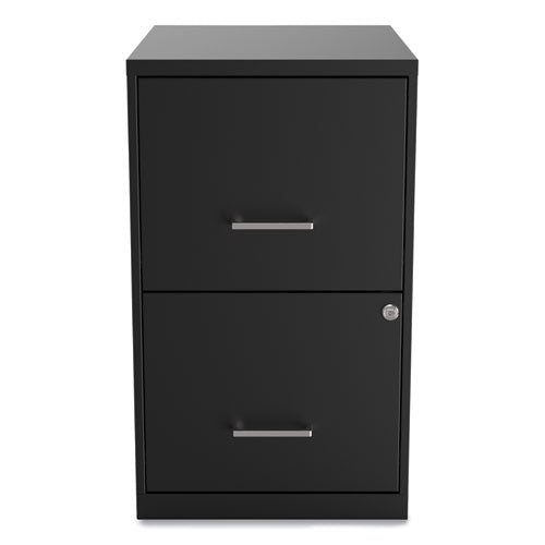 Soho Vertical File Cabinet, 2 Drawers: File-file, Letter, Black, 14