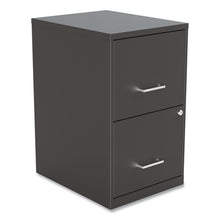 Load image into Gallery viewer, Soho Vertical File Cabinet, 2 Drawers: File-file, Letter, Charcoal, 14&quot; X 18&quot; X 24.1&quot;
