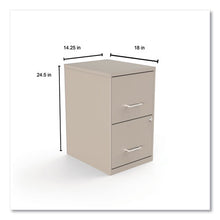 Load image into Gallery viewer, Soho Vertical File Cabinet, 2 Drawers: File-file, Letter, Putty, 14&quot; X 18&quot; X 24.1&quot;

