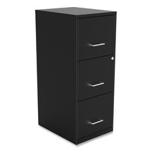Load image into Gallery viewer, Soho Vertical File Cabinet, 3 Drawers: File-file-file, Letter, Black, 14&quot; X 18&quot; X 34.9&quot;
