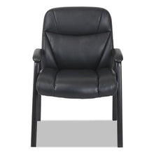 Load image into Gallery viewer, Bonded Leather Guest Chair, 25.63&quot; X 26&quot; X 37.63&quot;, Black Seat-black Back, Black Base
