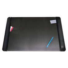 Load image into Gallery viewer, Executive Desk Pad With Antimicrobial Protection, Leather-like Side Panels, 36 X 20, Black
