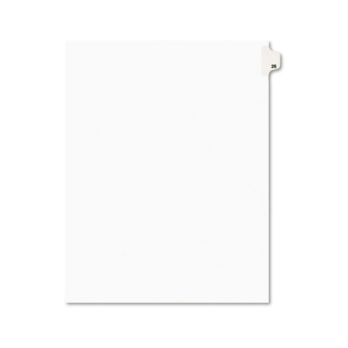 Preprinted Legal Exhibit Side Tab Index Dividers, Avery Style, 10-tab, 26, 11 X 8.5, White, 25-pack, (1026)