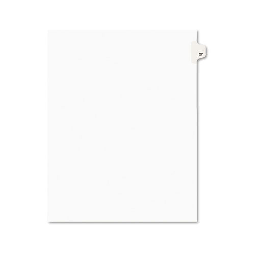 Preprinted Legal Exhibit Side Tab Index Dividers, Avery Style, 10-tab, 27, 11 X 8.5, White, 25-pack, (1027)