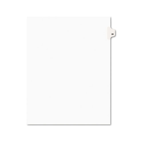 Preprinted Legal Exhibit Side Tab Index Dividers, Avery Style, 10-tab, 28, 11 X 8.5, White, 25-pack, (1028)