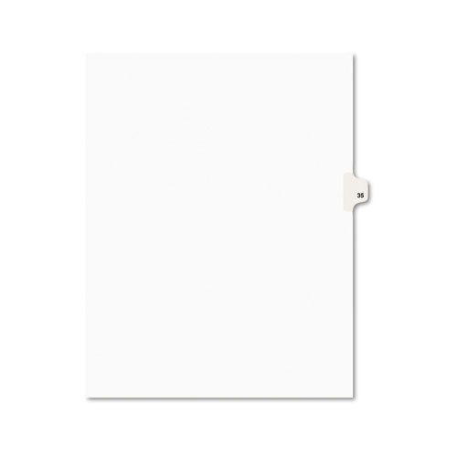 Preprinted Legal Exhibit Side Tab Index Dividers, Avery Style, 10-tab, 35, 11 X 8.5, White, 25-pack, (1035)