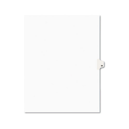 Preprinted Legal Exhibit Side Tab Index Dividers, Avery Style, 10-tab, 38, 11 X 8.5, White, 25-pack, (1038)