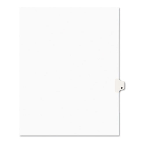 Preprinted Legal Exhibit Side Tab Index Dividers, Avery Style, 10-tab, 41, 11 X 8.5, White, 25-pack, (1041)