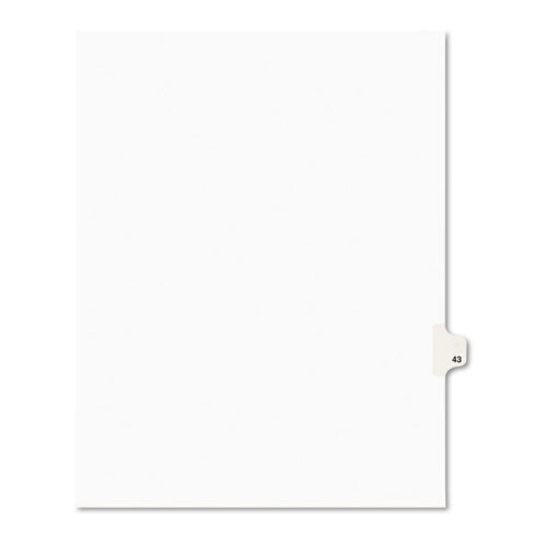 Preprinted Legal Exhibit Side Tab Index Dividers, Avery Style, 10-tab, 43, 11 X 8.5, White, 25-pack, (1043)