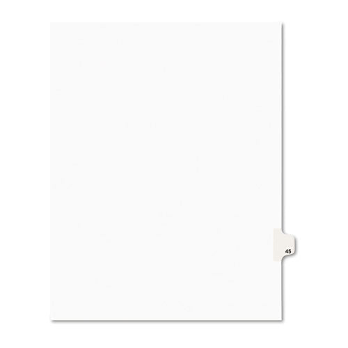 Preprinted Legal Exhibit Side Tab Index Dividers, Avery Style, 10-tab, 45, 11 X 8.5, White, 25-pack, (1045)