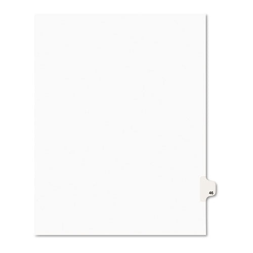 Preprinted Legal Exhibit Side Tab Index Dividers, Avery Style, 10-tab, 46, 11 X 8.5, White, 25-pack, (1046)