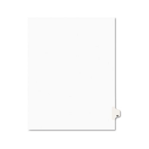 Preprinted Legal Exhibit Side Tab Index Dividers, Avery Style, 10-tab, 48, 11 X 8.5, White, 25-pack, (1048)