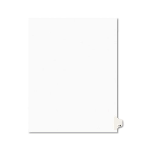 Preprinted Legal Exhibit Side Tab Index Dividers, Avery Style, 10-tab, 50, 11 X 8.5, White, 25-pack, (1050)