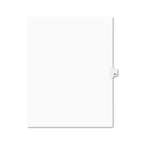 Preprinted Legal Exhibit Side Tab Index Dividers, Avery Style, 10-tab, 63, 11 X 8.5, White, 25-pack, (1063)
