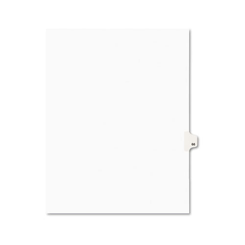 Preprinted Legal Exhibit Side Tab Index Dividers, Avery Style, 10-tab, 66, 11 X 8.5, White, 25-pack, (1066)