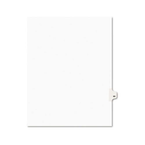 Preprinted Legal Exhibit Side Tab Index Dividers, Avery Style, 10-tab, 69, 11 X 8.5, White, 25-pack, (1069)