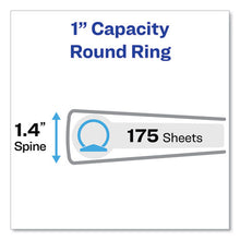 Load image into Gallery viewer, Economy Non-view Binder With Round Rings, 3 Rings, 1&quot; Capacity, 11 X 8.5, Blue, (3300)
