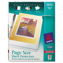 Load image into Gallery viewer, Top-load Poly 3-hole Punched Sheet Protectors, Letter, Diamond Clear, 50-box
