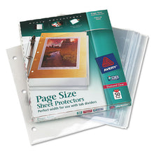 Load image into Gallery viewer, Top-load Poly 3-hole Punched Sheet Protectors, Letter, Diamond Clear, 50-box
