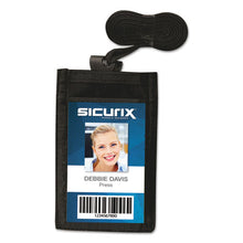 Load image into Gallery viewer, Sicurix Id Neck Pouch, Vertical, 3 X 4 3-4, Black
