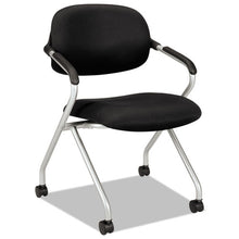 Load image into Gallery viewer, Hvl303 Nesting Arm Chair, Black Seat-black Back, Platinum Base
