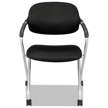 Load image into Gallery viewer, Hvl303 Nesting Arm Chair, Black Seat-black Back, Platinum Base
