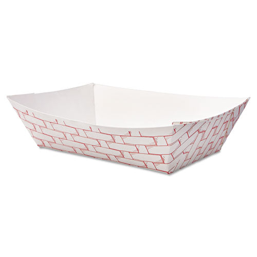 Paper Food Baskets, 2 Lb Capacity, Red-white, 1,000-carton