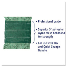 Load image into Gallery viewer, Super Loop Wet Mop Head, Cotton-synthetic Fiber, 5&quot; Headband, Medium Size, Green
