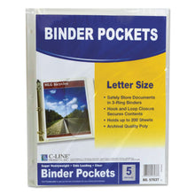 Load image into Gallery viewer, Poly Binder Pockets, 11 1-2 X 9 1-4, Clear, 5-pack
