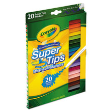 Load image into Gallery viewer, Washable Super Tips Markers, Fine-broad Bullet Tips, Assorted Colors, 20-set
