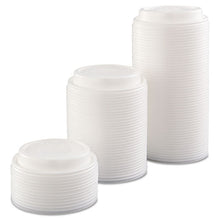 Load image into Gallery viewer, Cappuccino Dome Sipper Lids, Fits 12-24oz Cups, White, 1000-carton
