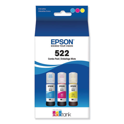T522520-s (t522) Ultra High-capacity Ink, Cyan-magenta-yellow, 3-pack