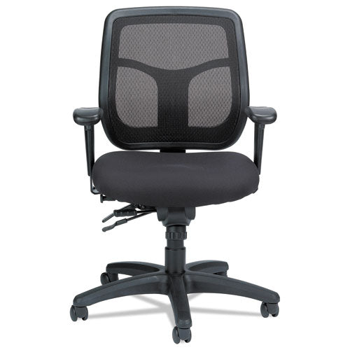 Apollo Multi-function Mesh Task Chair, Supports Up To 250 Lbs., Silver Seat-silver Back, Black Base