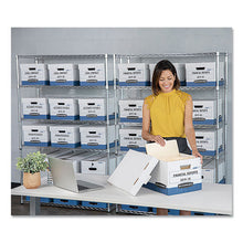 Load image into Gallery viewer, Stor-file Medium-duty Storage Boxes, Letter Files, 12.88&quot; X 25.38&quot; X 10.25&quot;, White-blue, 12-carton
