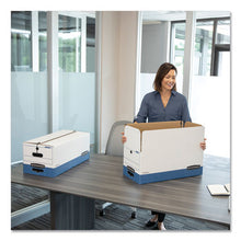 Load image into Gallery viewer, Stor-file Medium-duty Strength Storage Boxes, Letter Files, 12.25&quot; X 24.13&quot; X 10.75&quot;, White-blue, 12-carton
