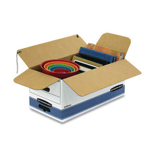 Load image into Gallery viewer, Stor-file Medium-duty Strength Storage Boxes, Letter Files, 12.25&quot; X 24.13&quot; X 10.75&quot;, White-blue, 12-carton
