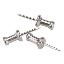 Load image into Gallery viewer, Aluminum Head Push Pins, Aluminum, Silver, 1-2&quot;, 100-box
