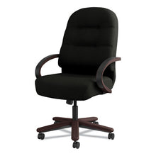 Load image into Gallery viewer, Pillow-soft 2190 Series Executive High-back Chair, Supports Up To 300 Lbs., Black Seat-black Back, Mahogany Base
