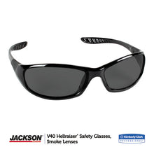 Load image into Gallery viewer, V40 Hellraiser Safety Glasses, Black Frame, Smoke Lens

