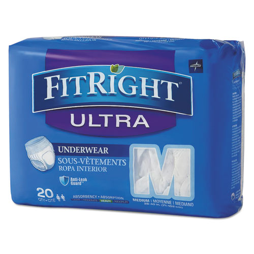 Fitright Ultra Protective Underwear, Medium, 28